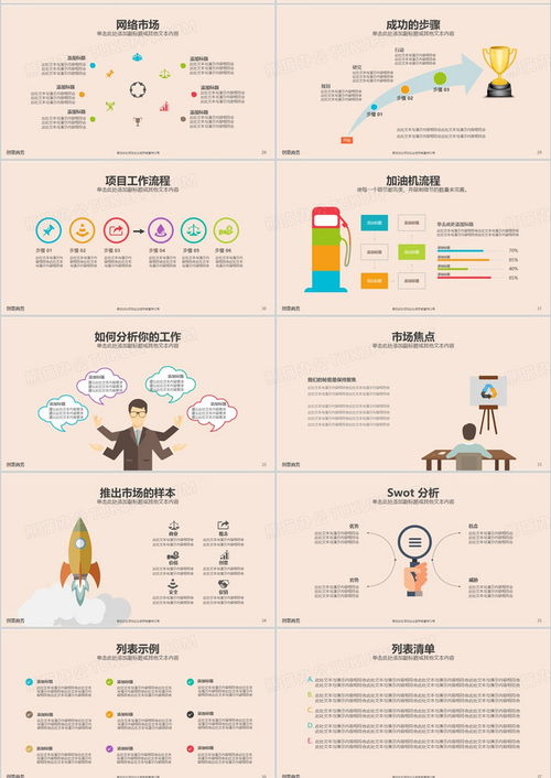 卡通簡潔2024年商業計劃書 市場營銷、產品銷售與工作總結PPT模板